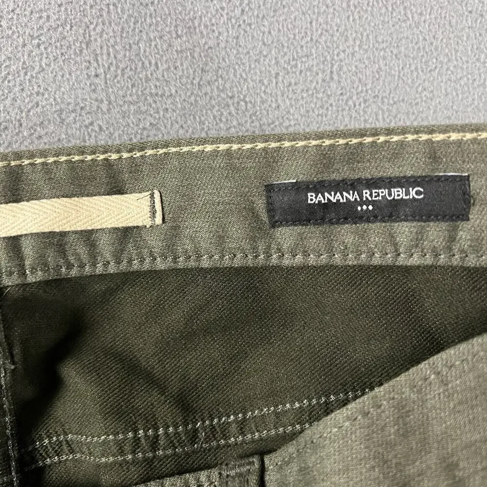 Banana Republic Jeans Mens 36X32 Green Travel Slim Fit Stretch Casual Preppy